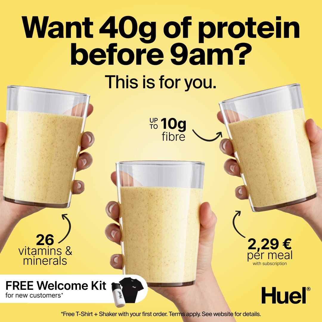 Huel · Feature Benefit Pointout ad