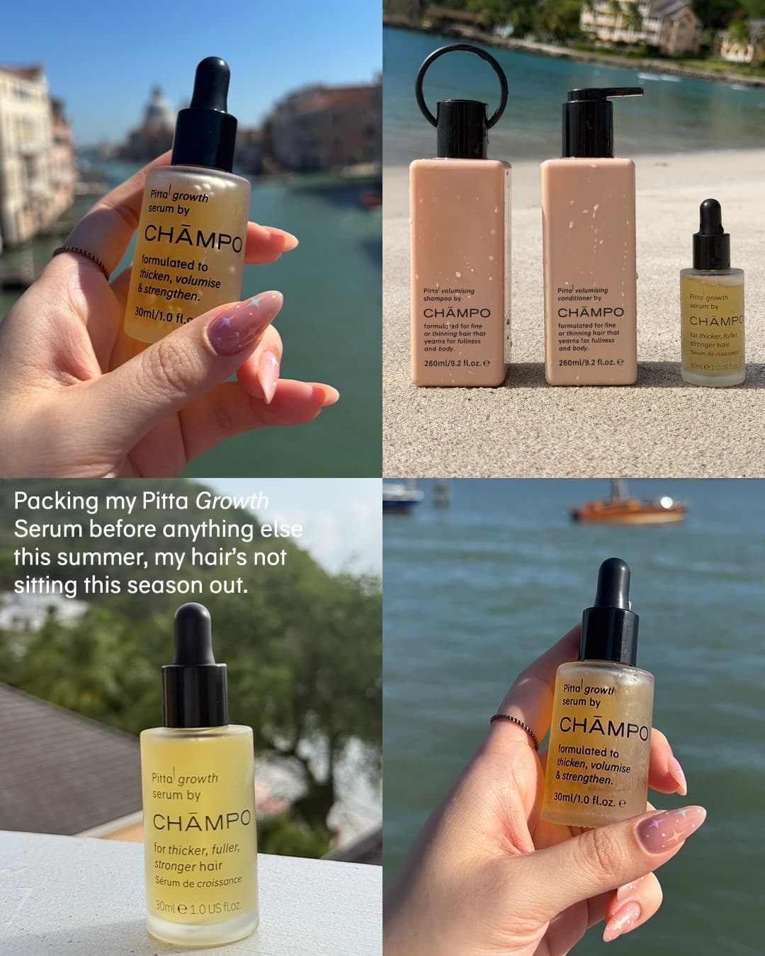 Chāmpo Haircare · Collage ad