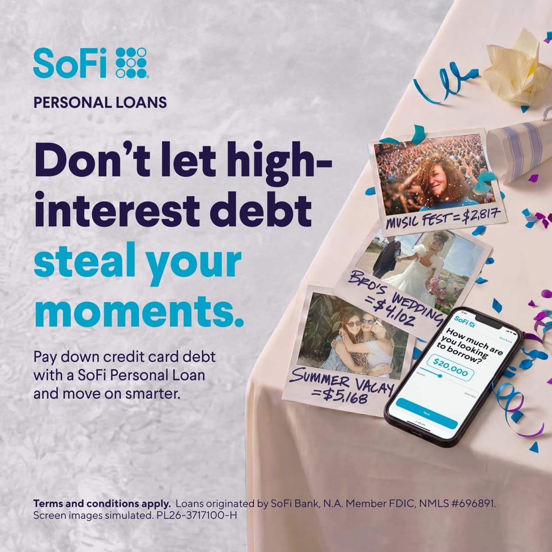 SoFi · Flatlay ad