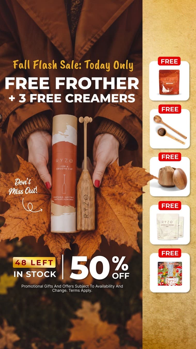 RYZE Superfoods · Offer-First Banner ad