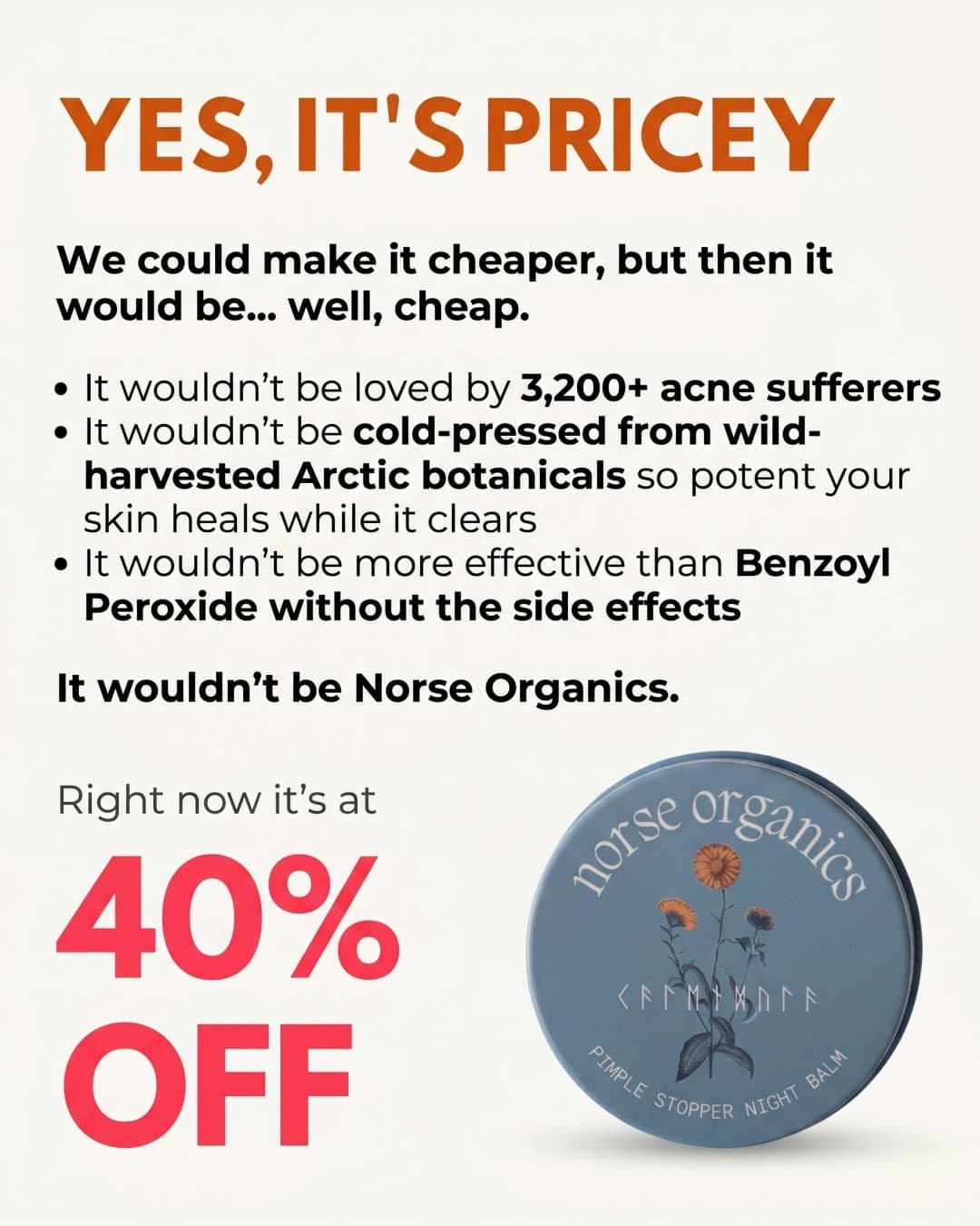 Norse Organics · Offer-First Banner ad