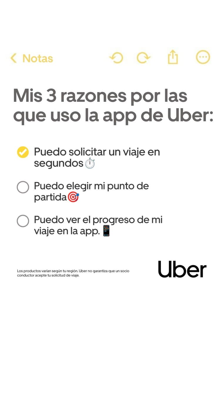 Uber · Notes App ad