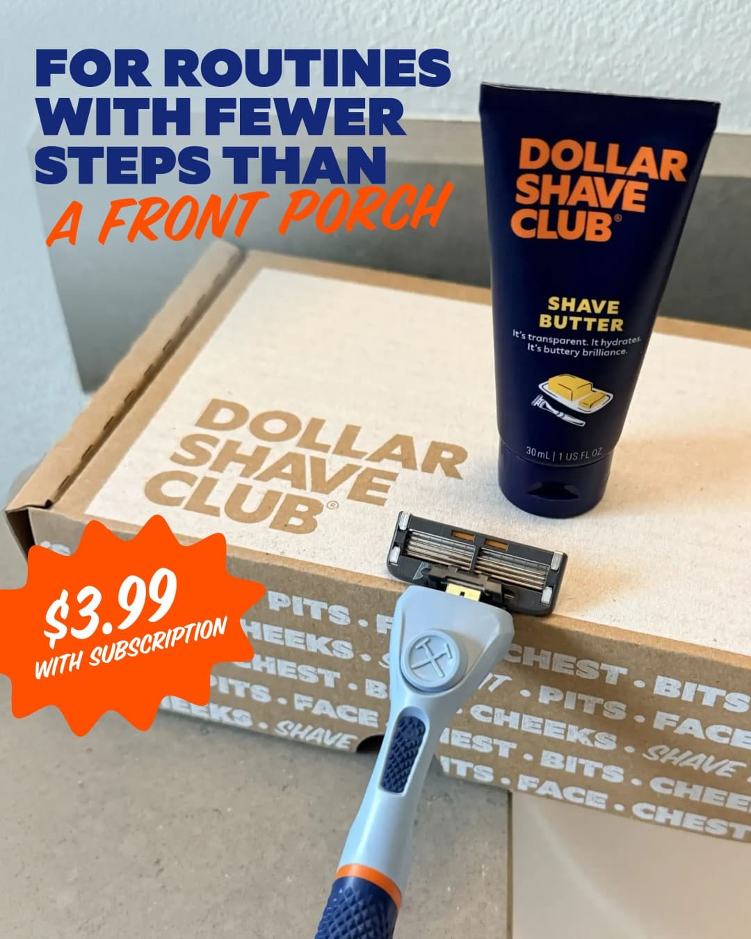 Dollar Shave Club · Flatlay ad