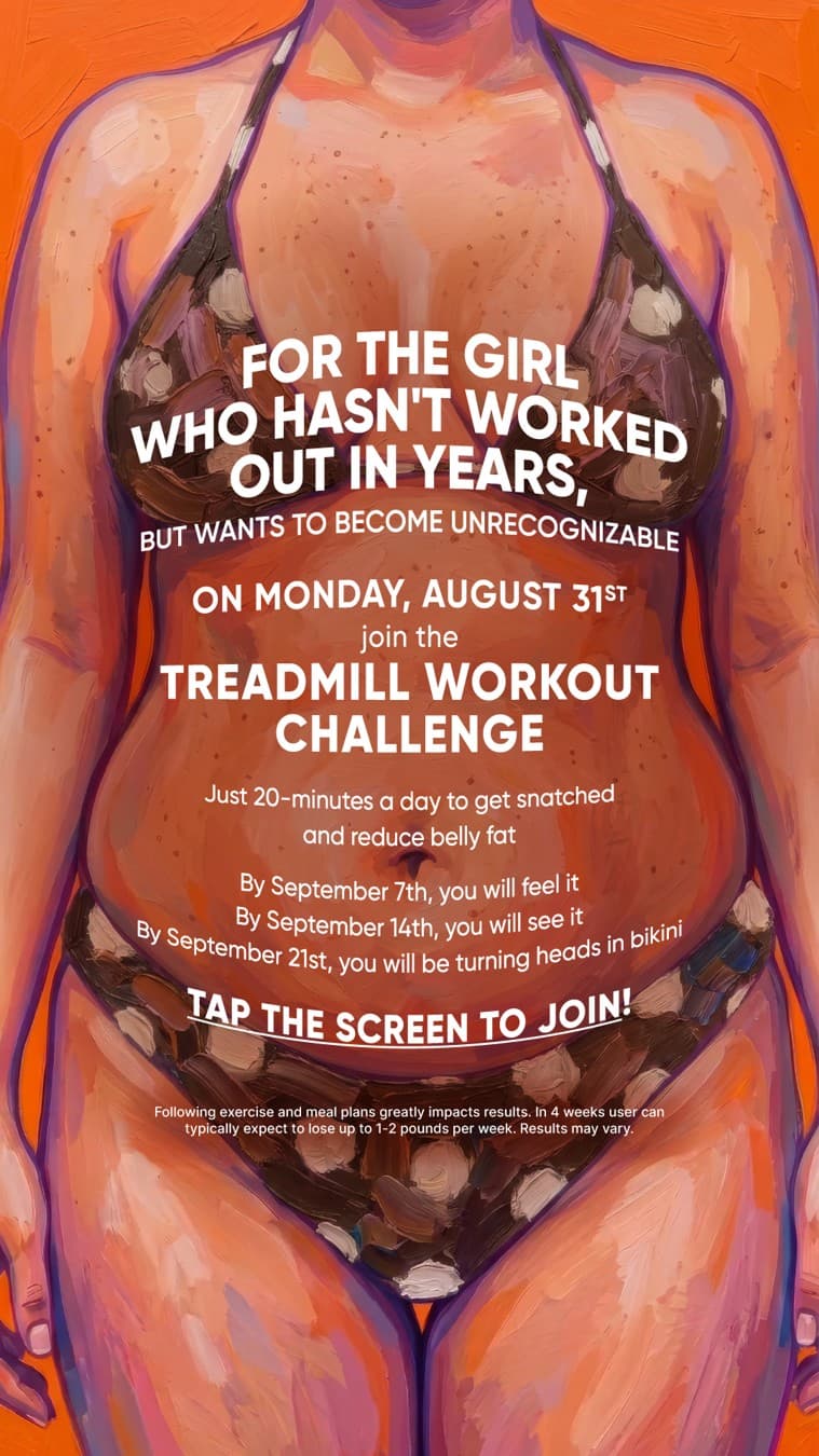 Lessie Fitness · Hand-Drawn ad