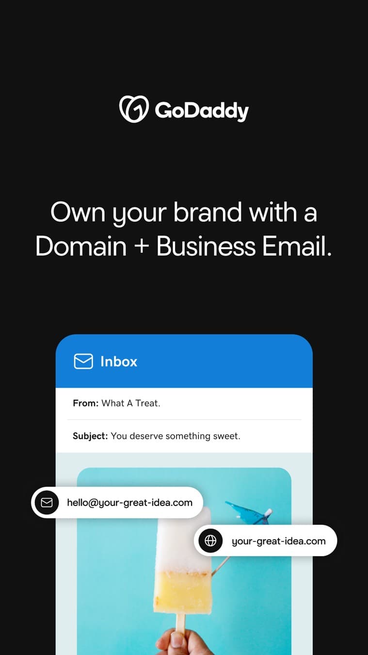 GoDaddy · Email Mockup ad