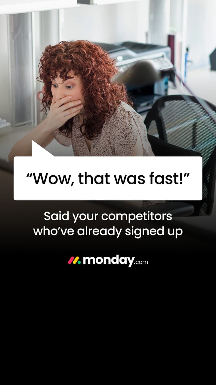 monday.com · Text Message ad