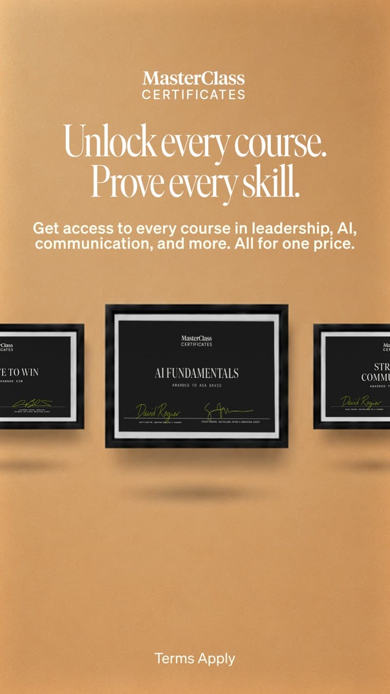 MasterClass · Product Image ad