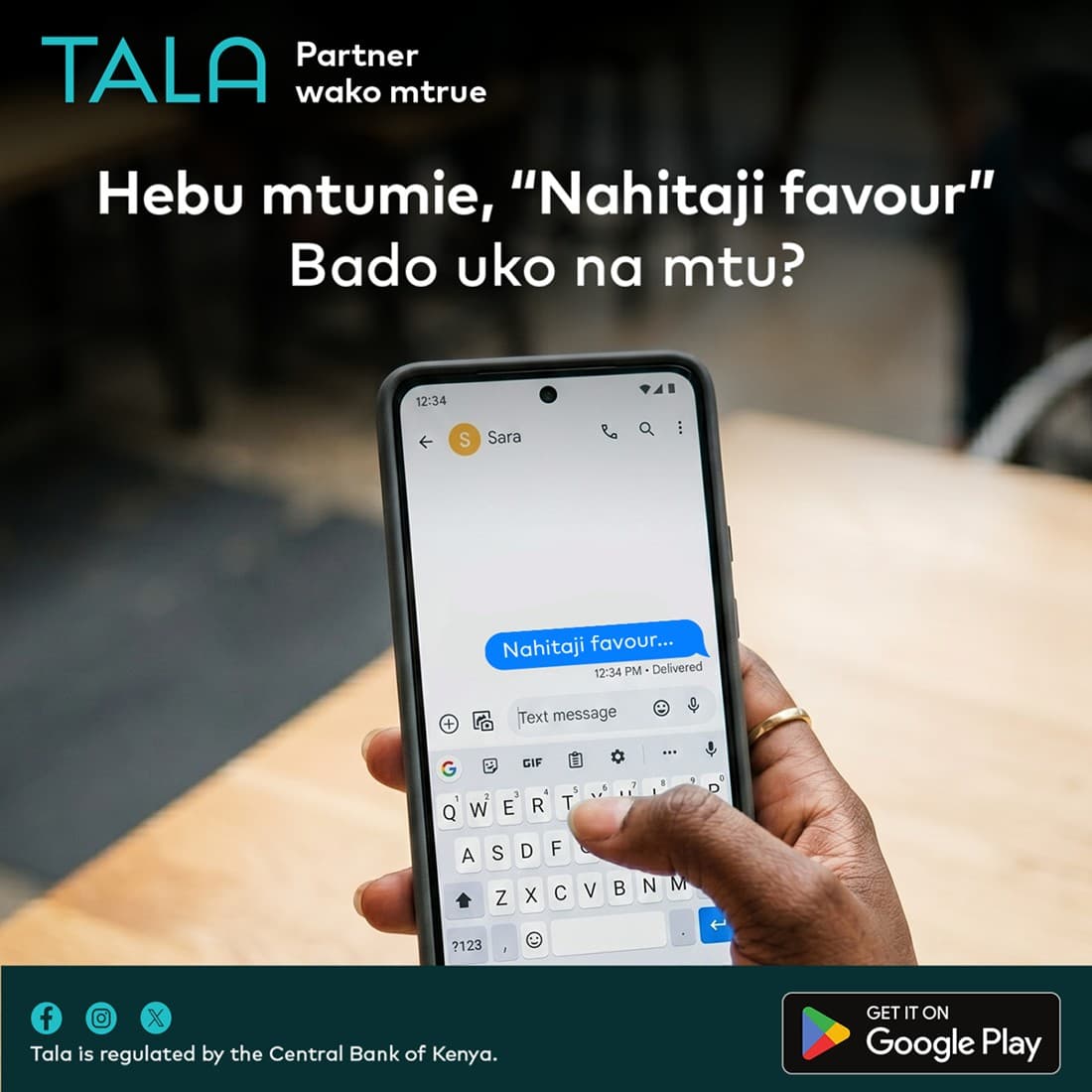 Tala · Text Message ad