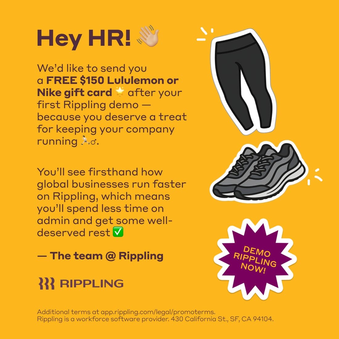 Rippling · Offer-First Banner ad