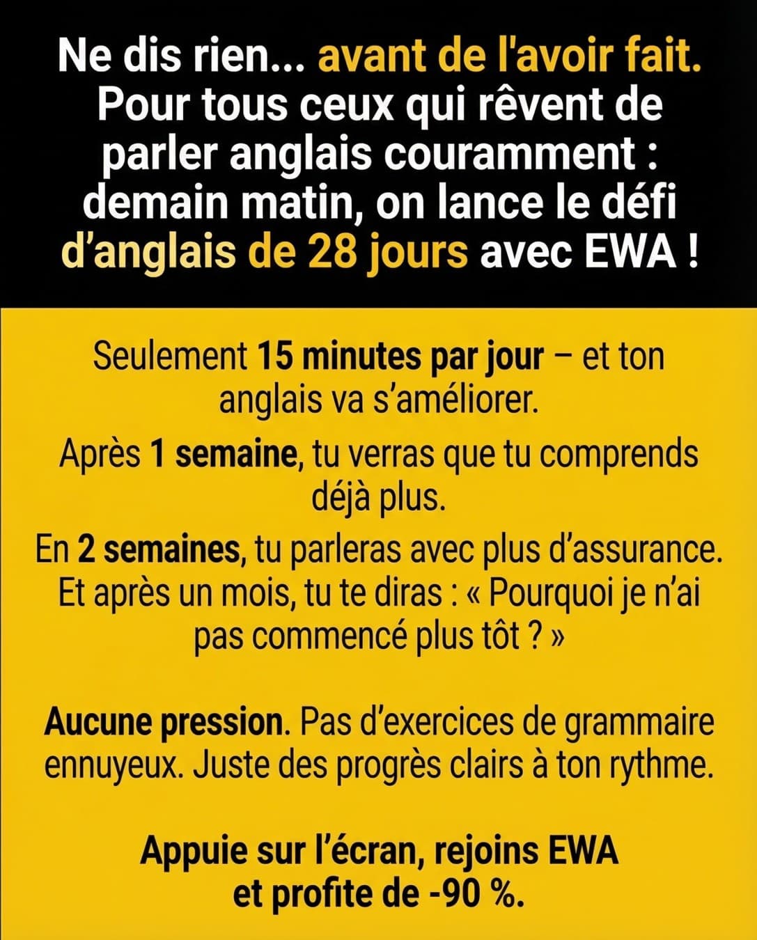 EWA: Learn Languages · Offer-First Banner ad