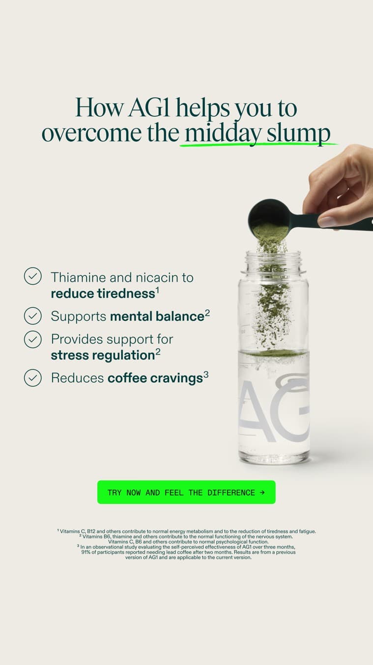 AG1 by Athletic Greens · Listicle ad