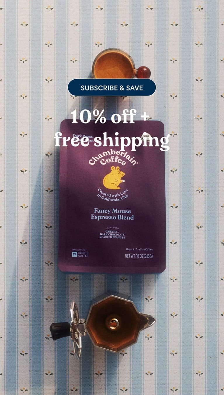 Chamberlain Coffee · Flatlay ad