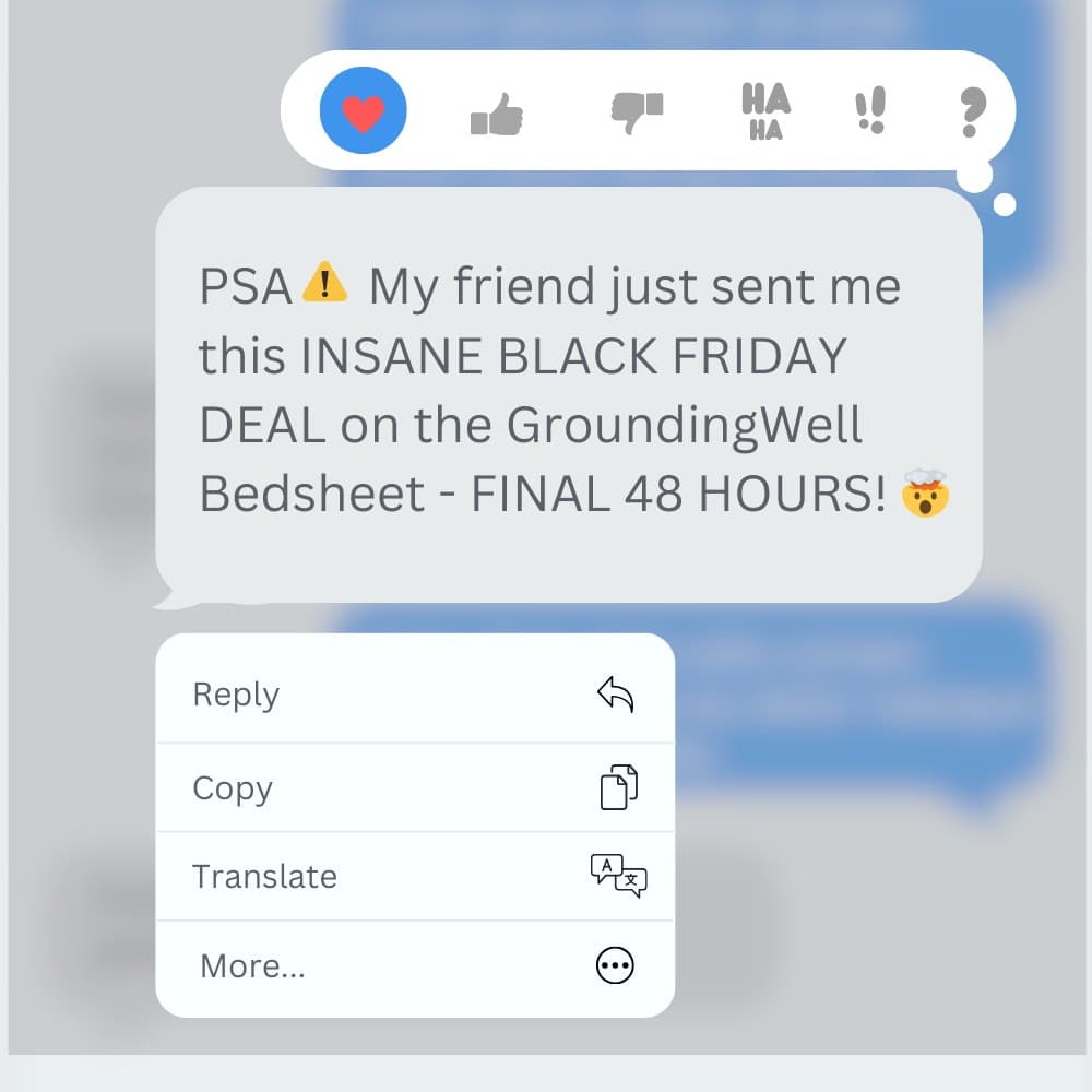 GroundingWell · Text Message ad