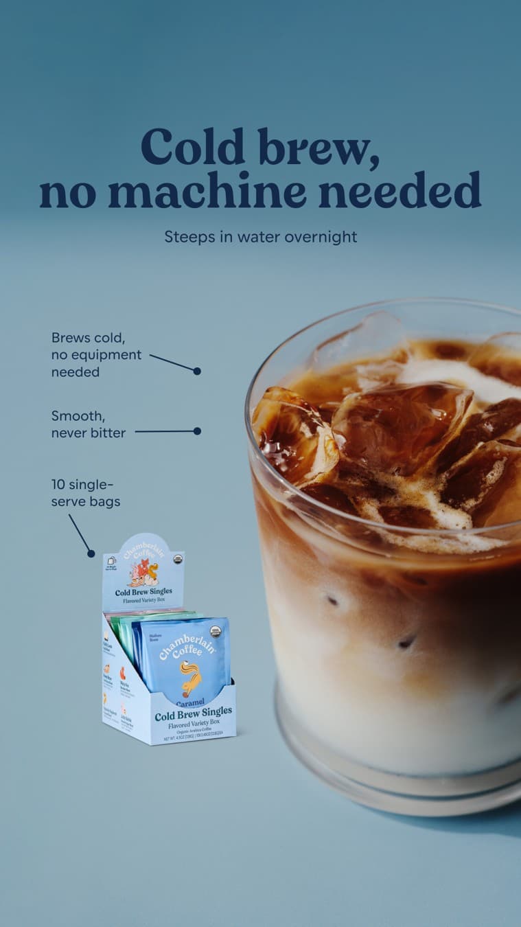 Chamberlain Coffee · Feature Benefit Pointout ad