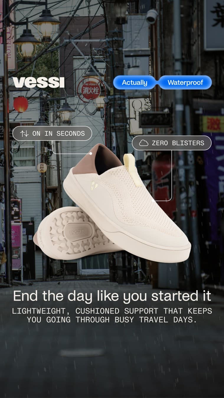 Vessi · Feature Benefit Pointout ad