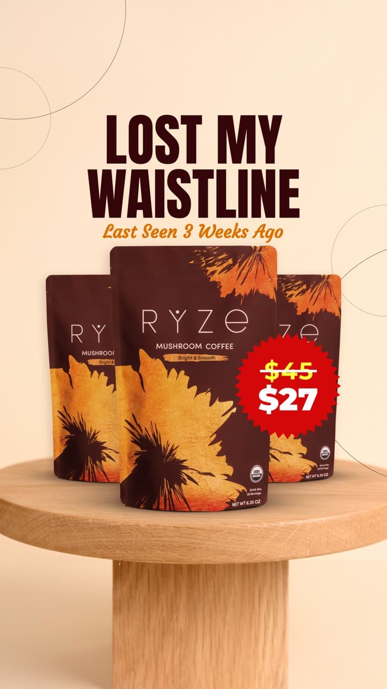RYZE Superfoods · Offer-First Banner ad