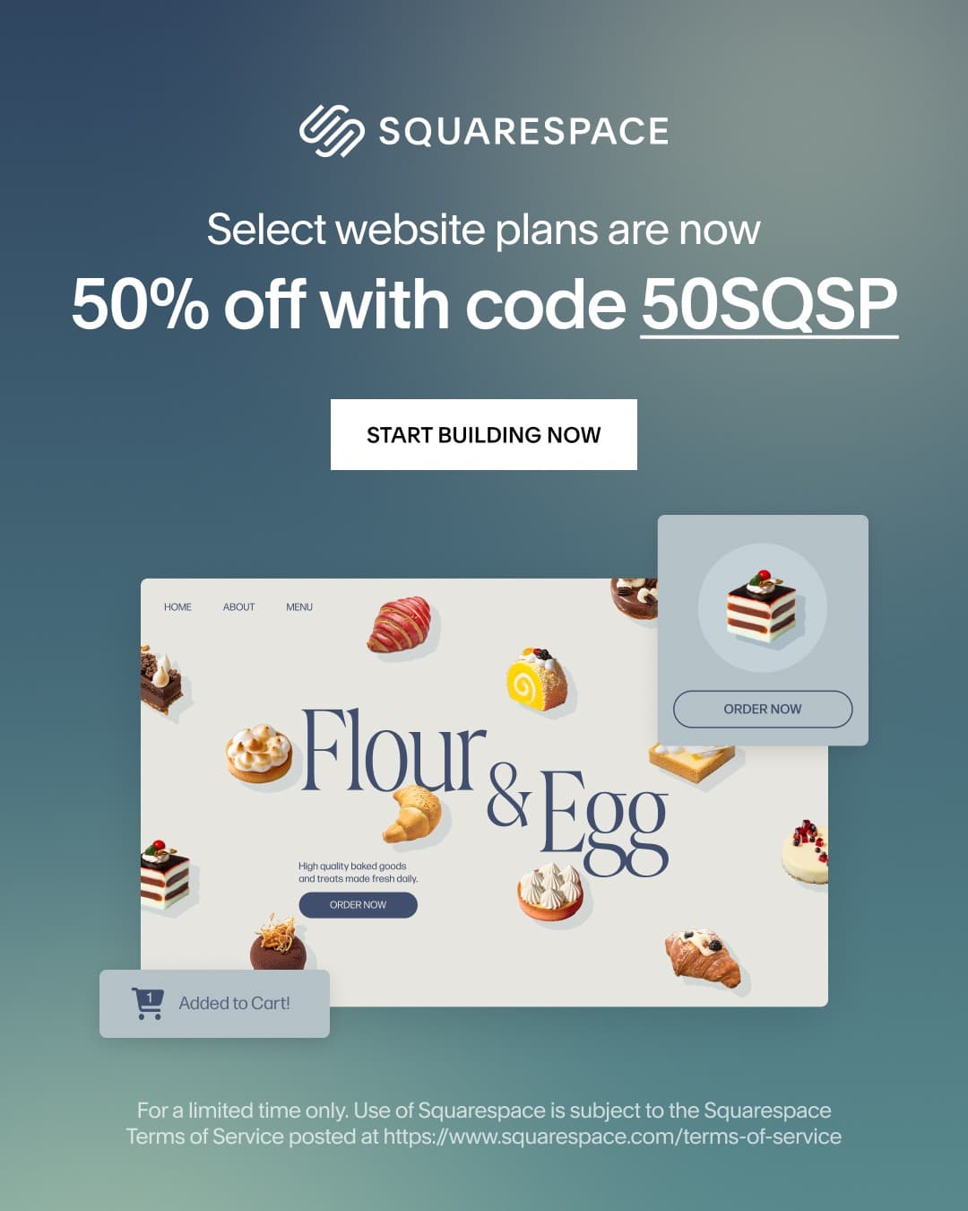 Squarespace · Offer-First Banner ad