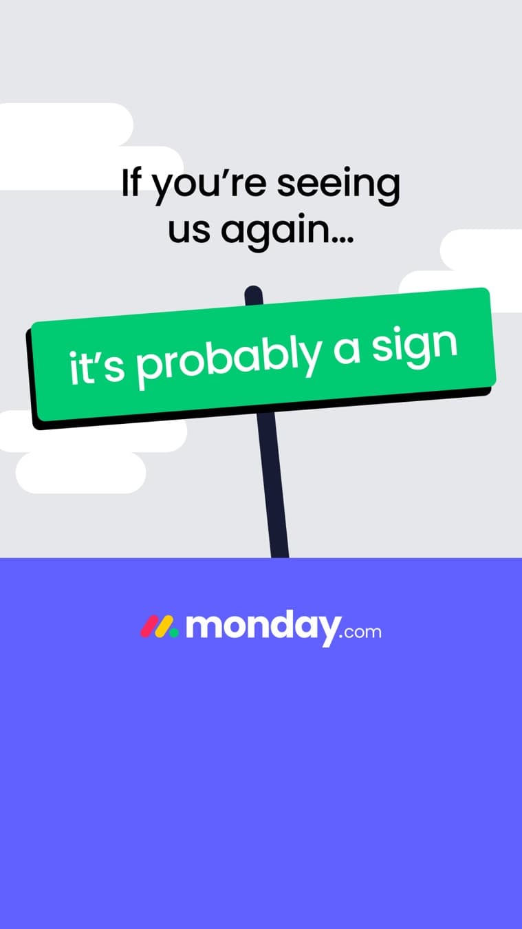 monday.com · Sign ad