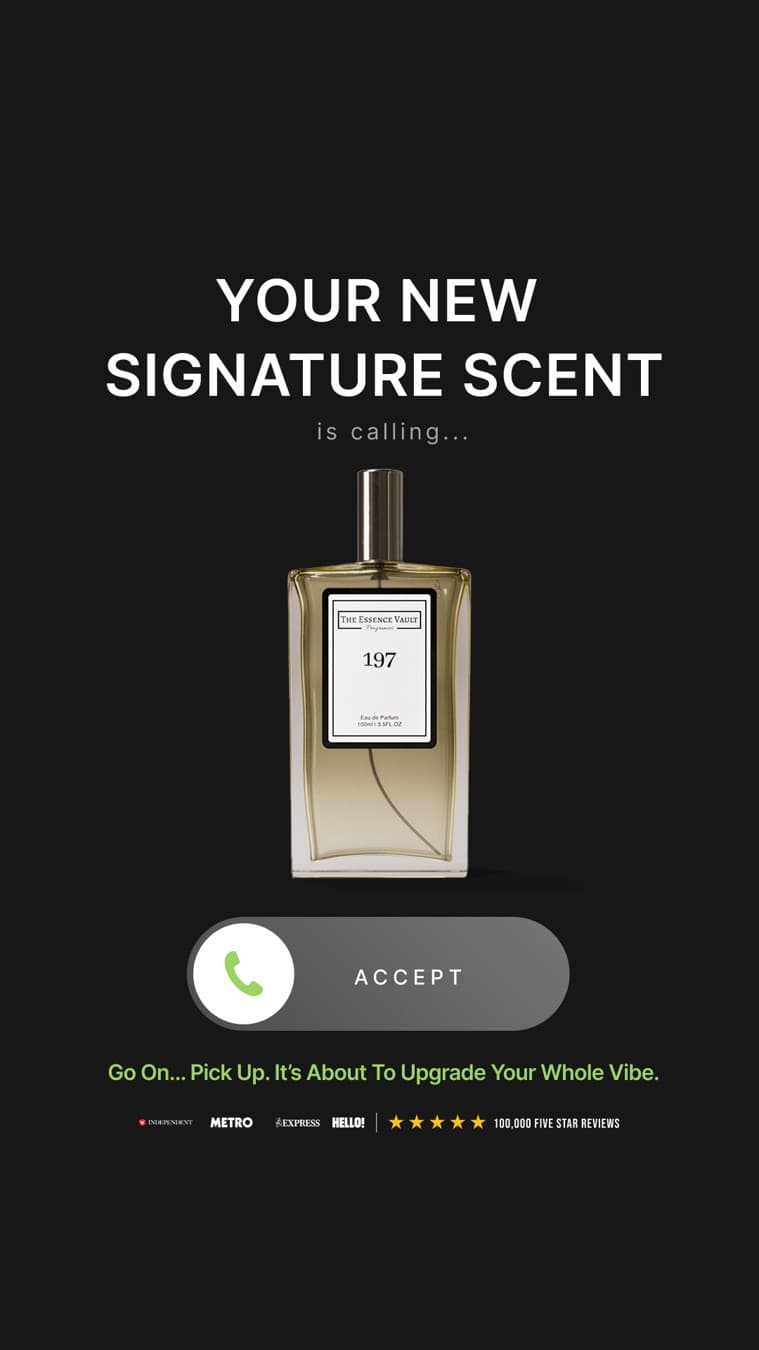 The Essence Vault · Product Image ad