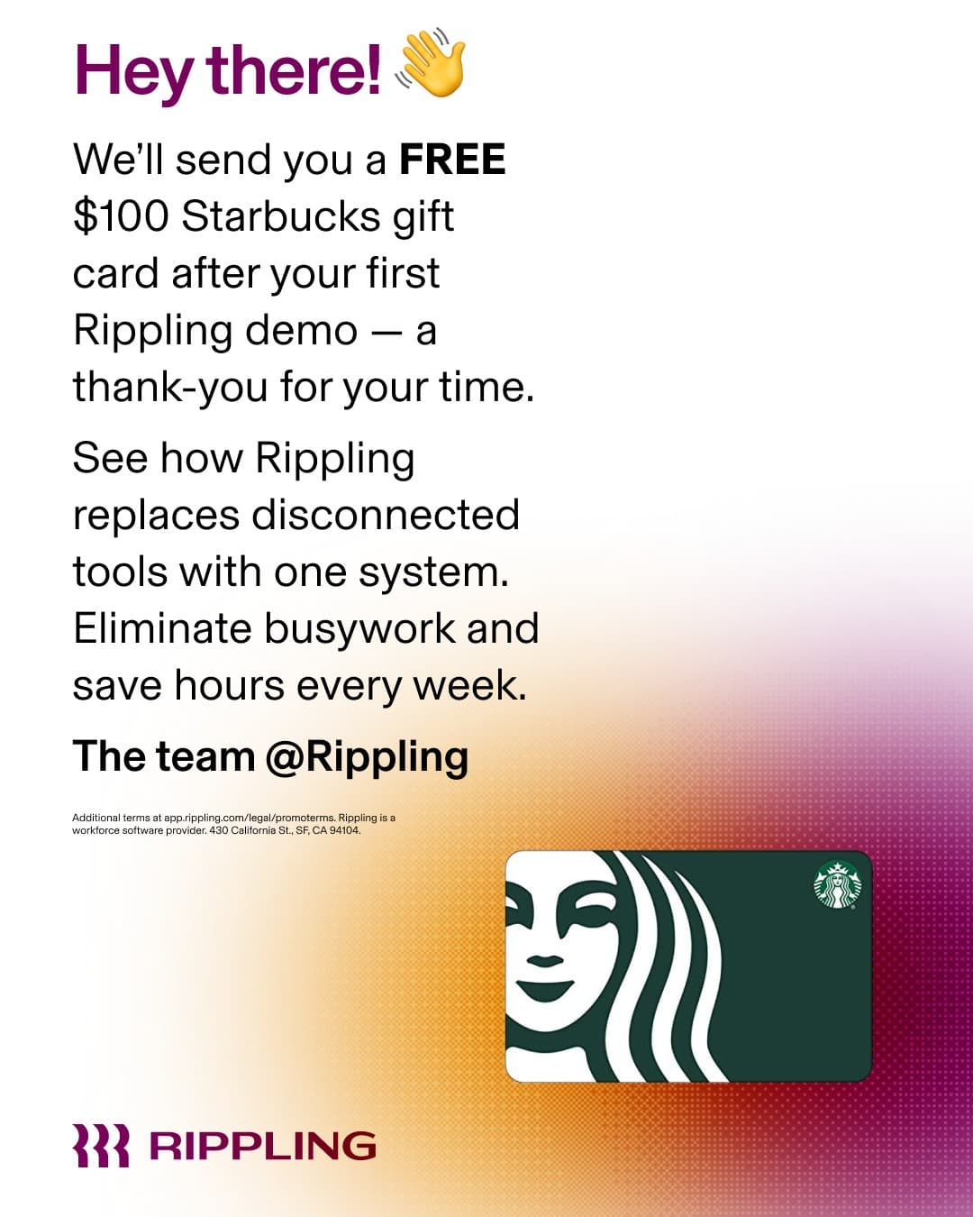 Rippling · Offer-First Banner ad