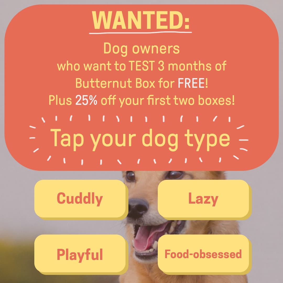 Butternut Box · Offer-First Banner ad
