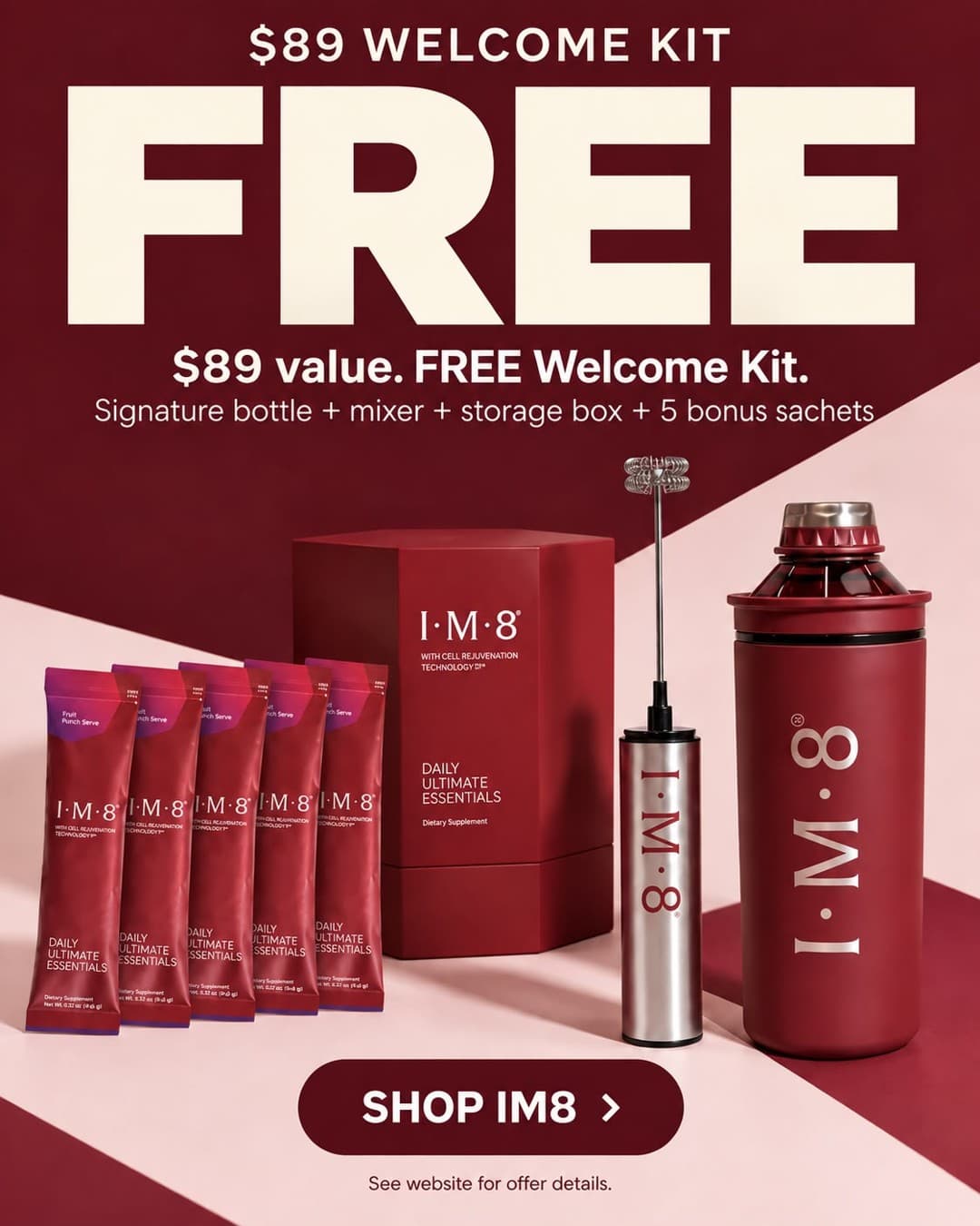 IM8 Health · Offer-First Banner ad