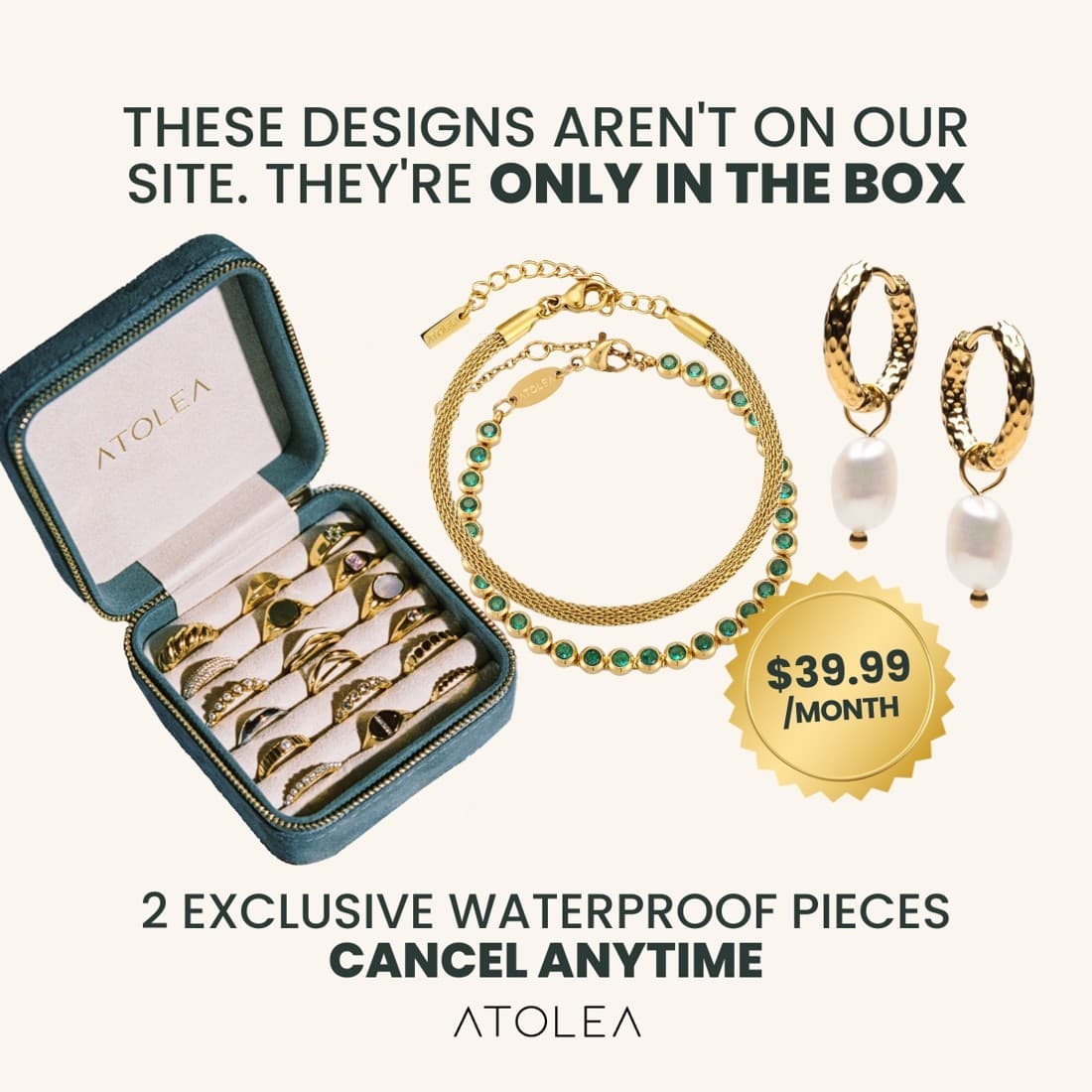 Atolea Jewelry · Collage ad