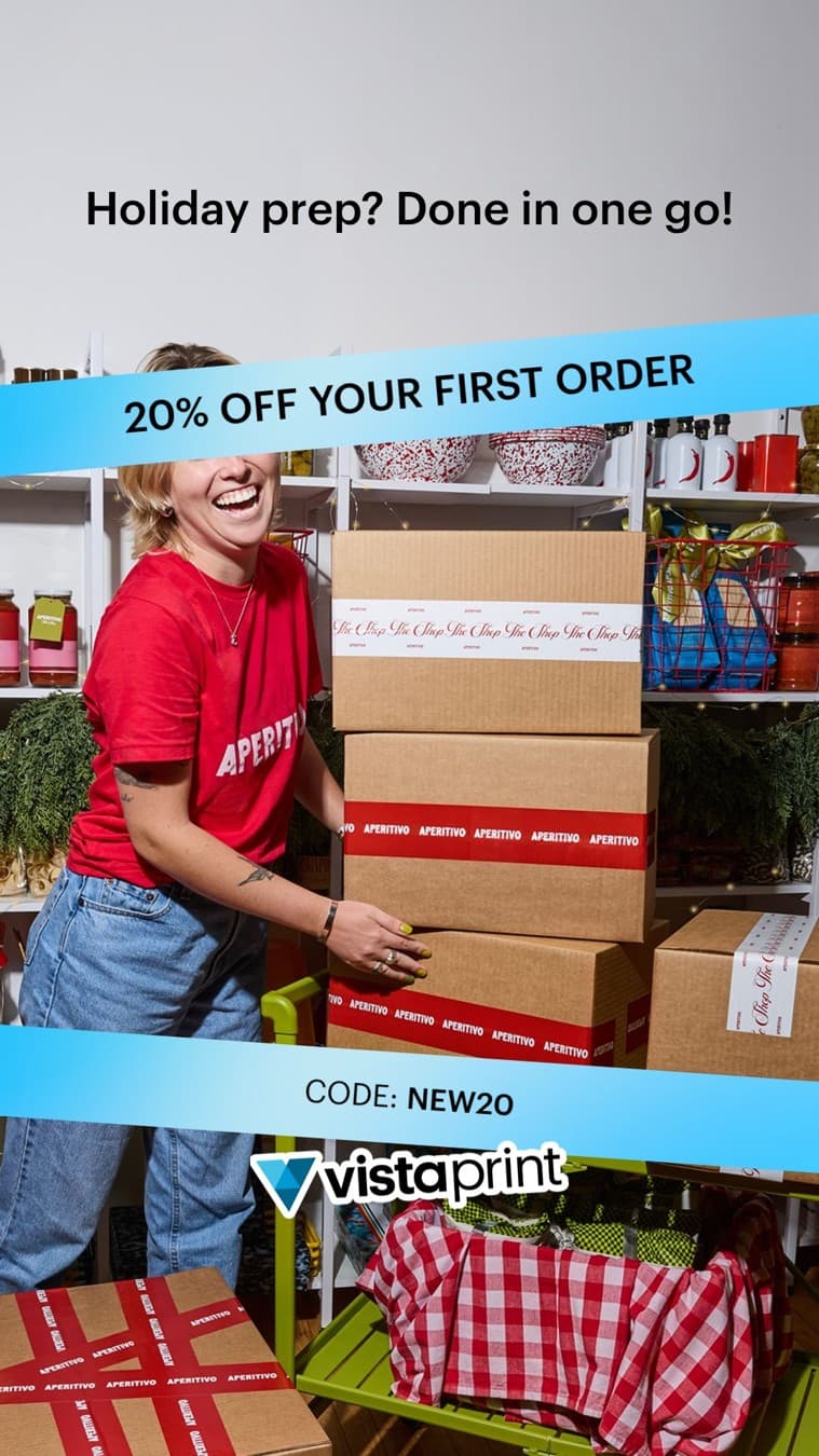 VistaPrint · Offer-First Banner ad
