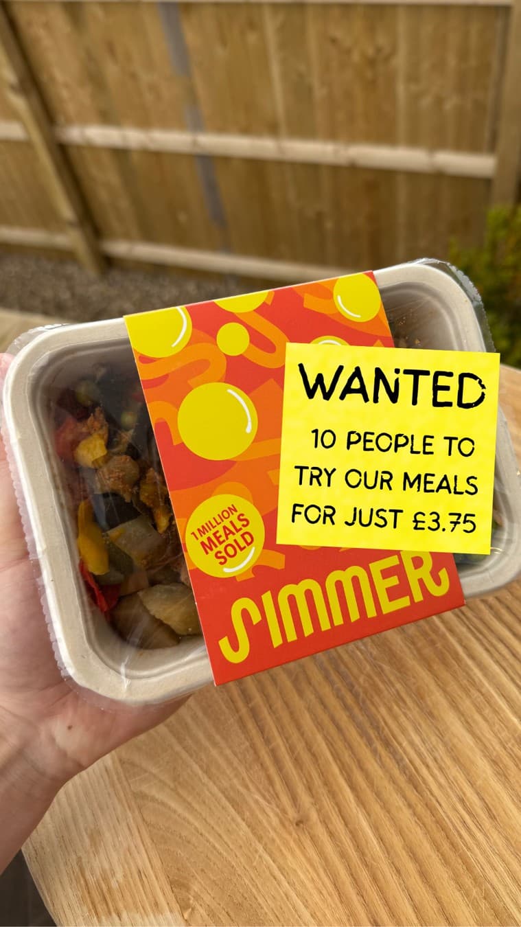 Simmer · Post It ad