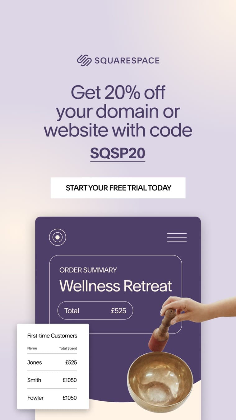 Squarespace · Offer-First Banner ad
