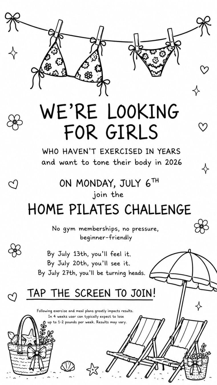 Lessie Fitness · Hand-Drawn ad