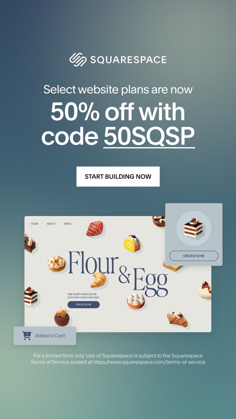 Squarespace · Offer-First Banner ad