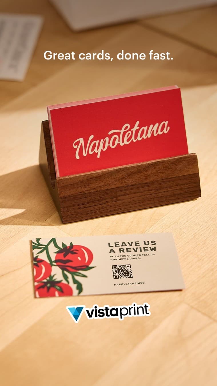 VistaPrint · Flatlay ad