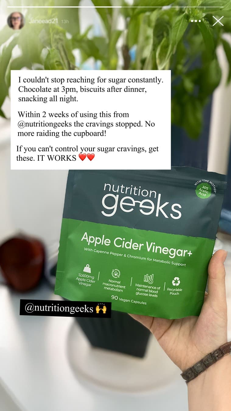 Nutrition Geeks · UGC Overlay ad