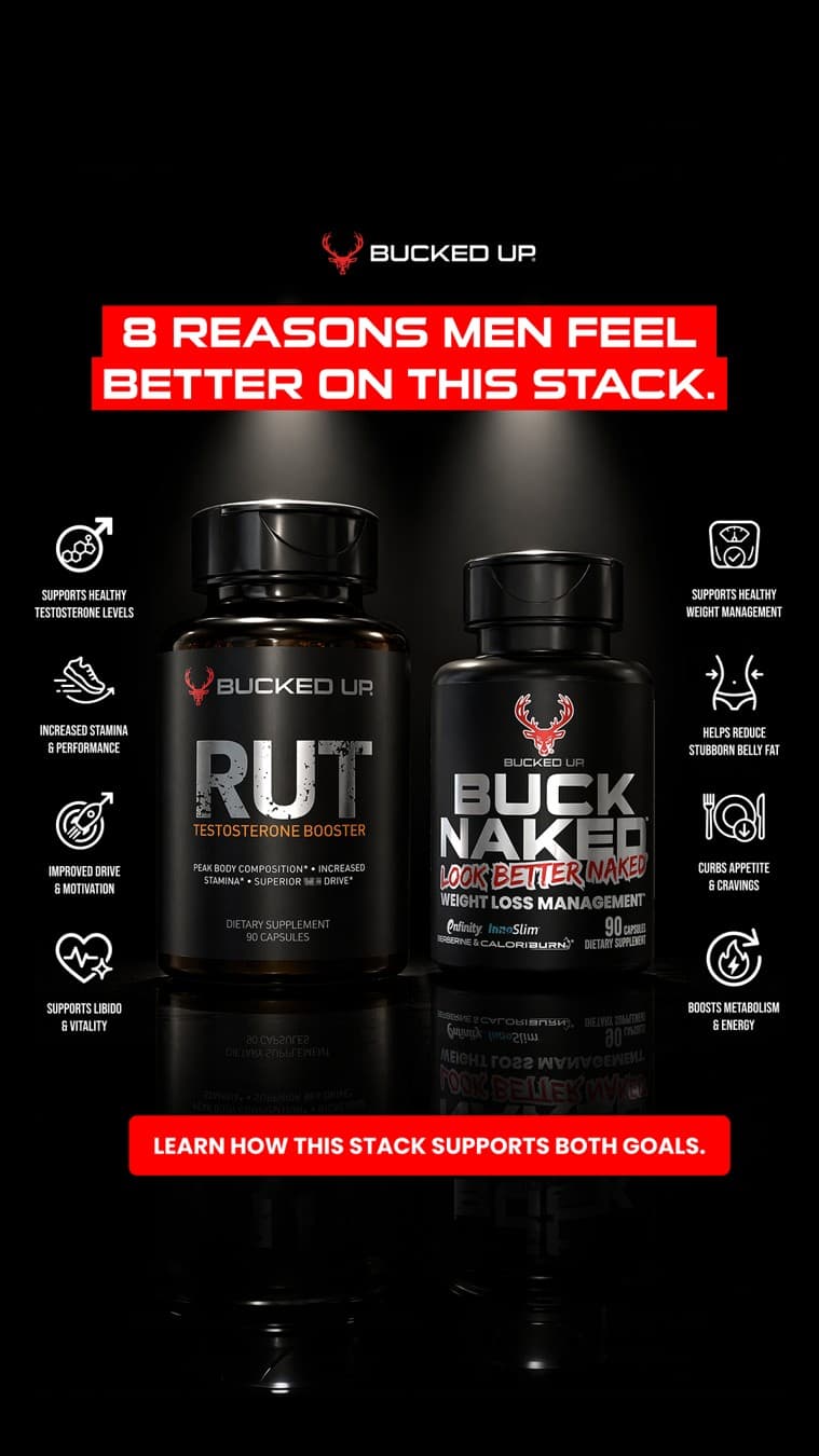 Bucked Up · Feature Benefit Pointout ad