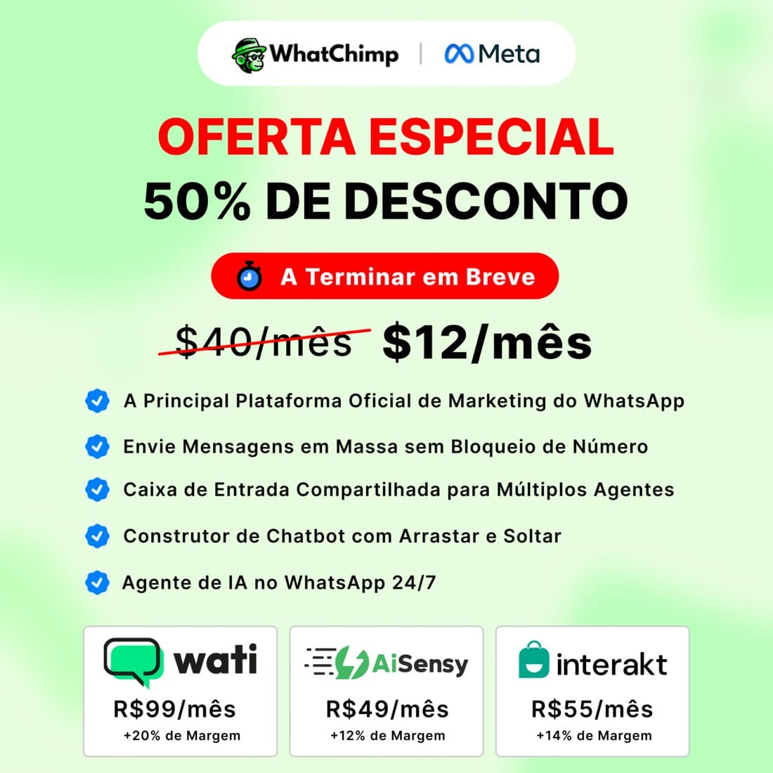 WhatChimp · Offer-First Banner ad