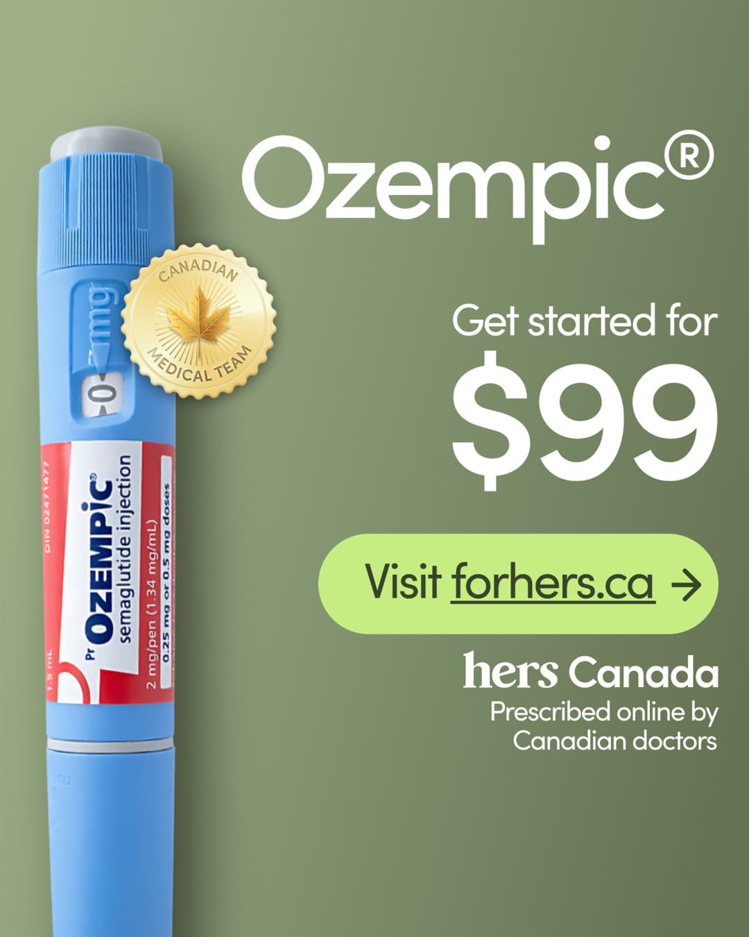 Hers · Offer-First Banner ad