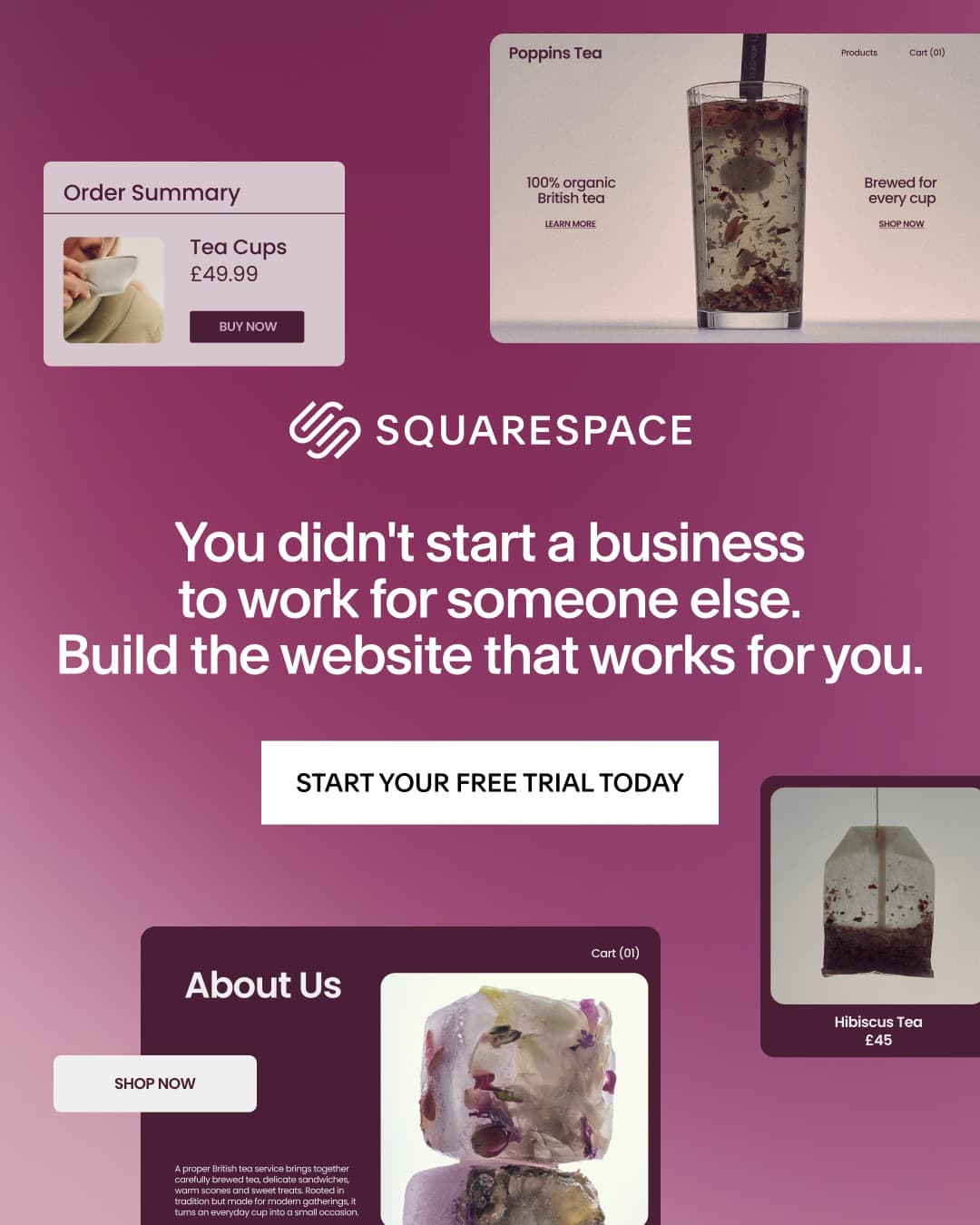 Squarespace · Collage ad