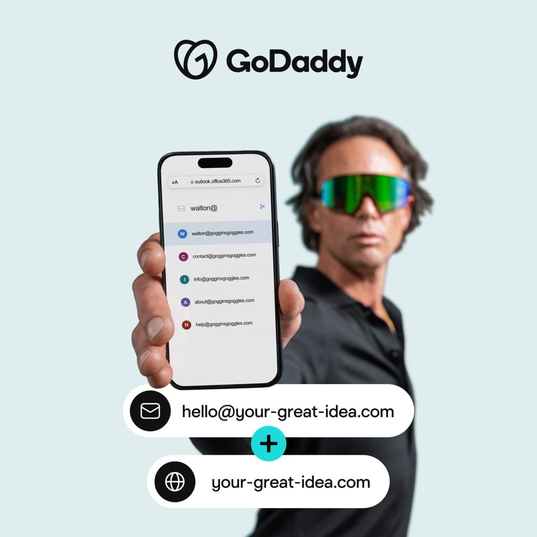 GoDaddy · Email Mockup ad
