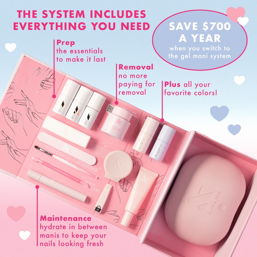 Olive & June · Feature Benefit Pointout ad