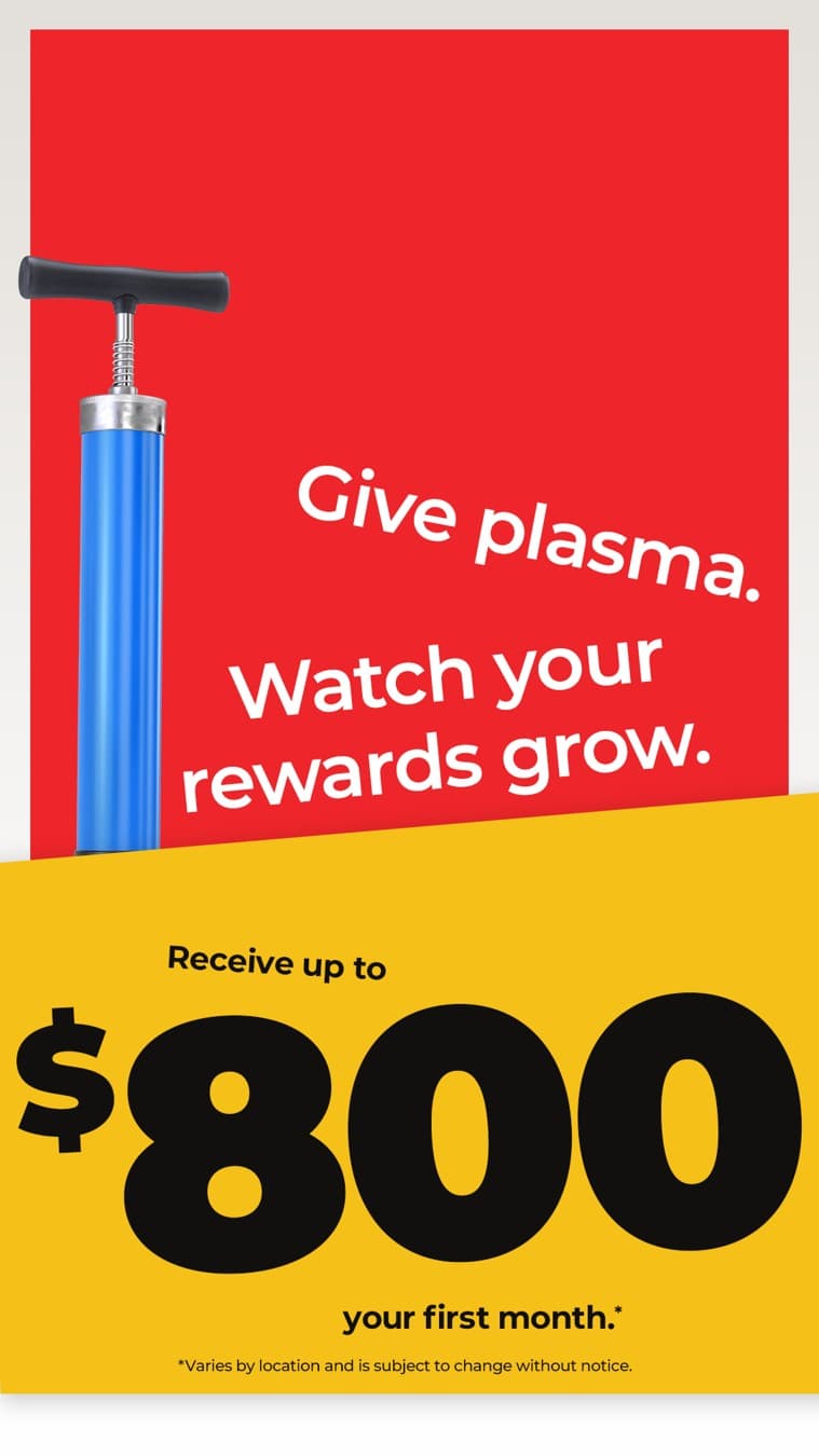 CSL Plasma · Offer-First Banner ad