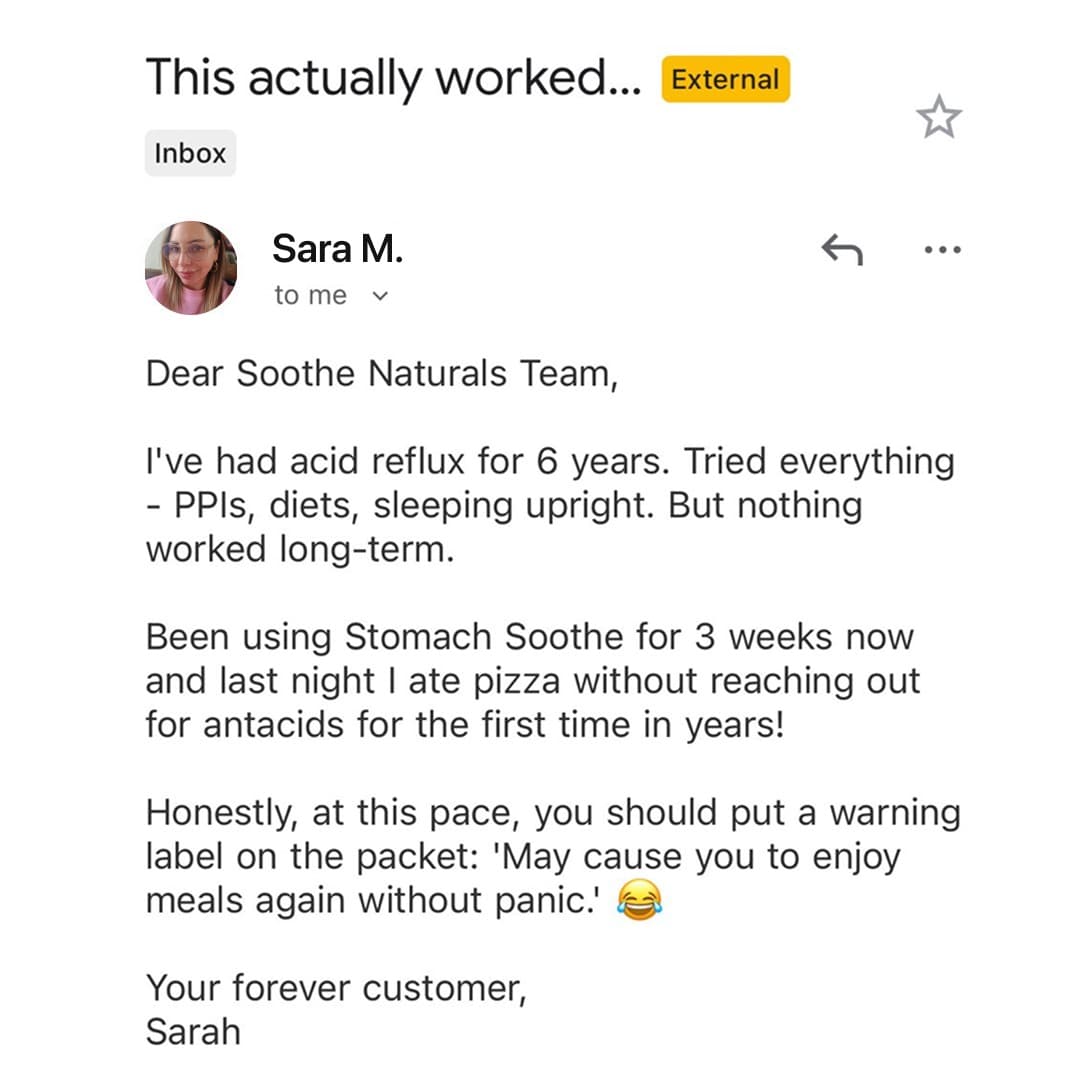 Soothe Naturals · Email Mockup ad