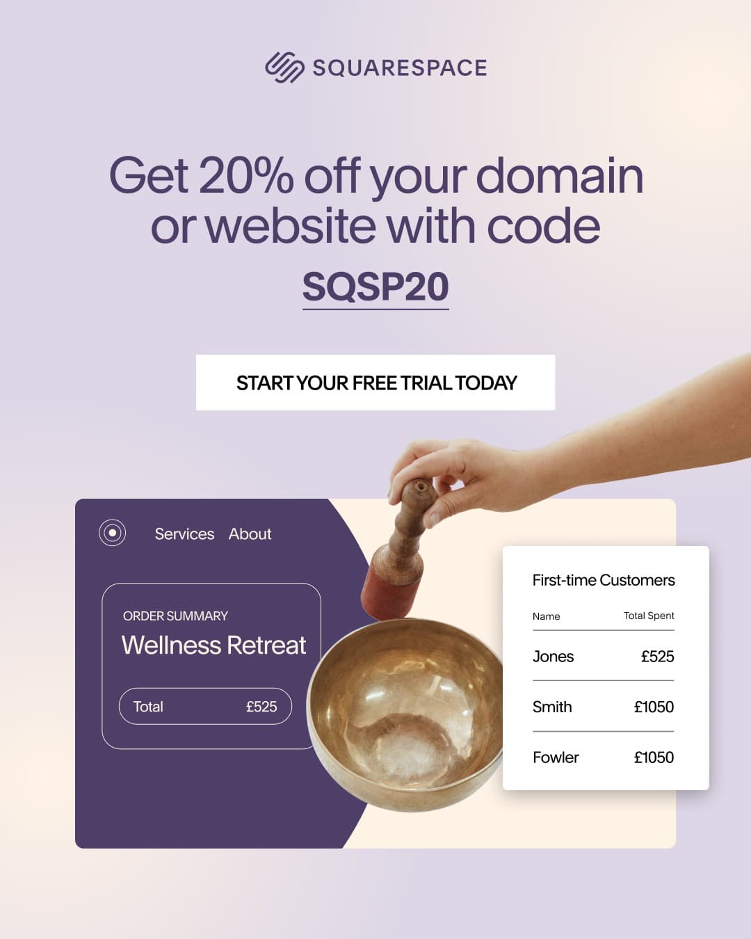 Squarespace · Offer-First Banner ad