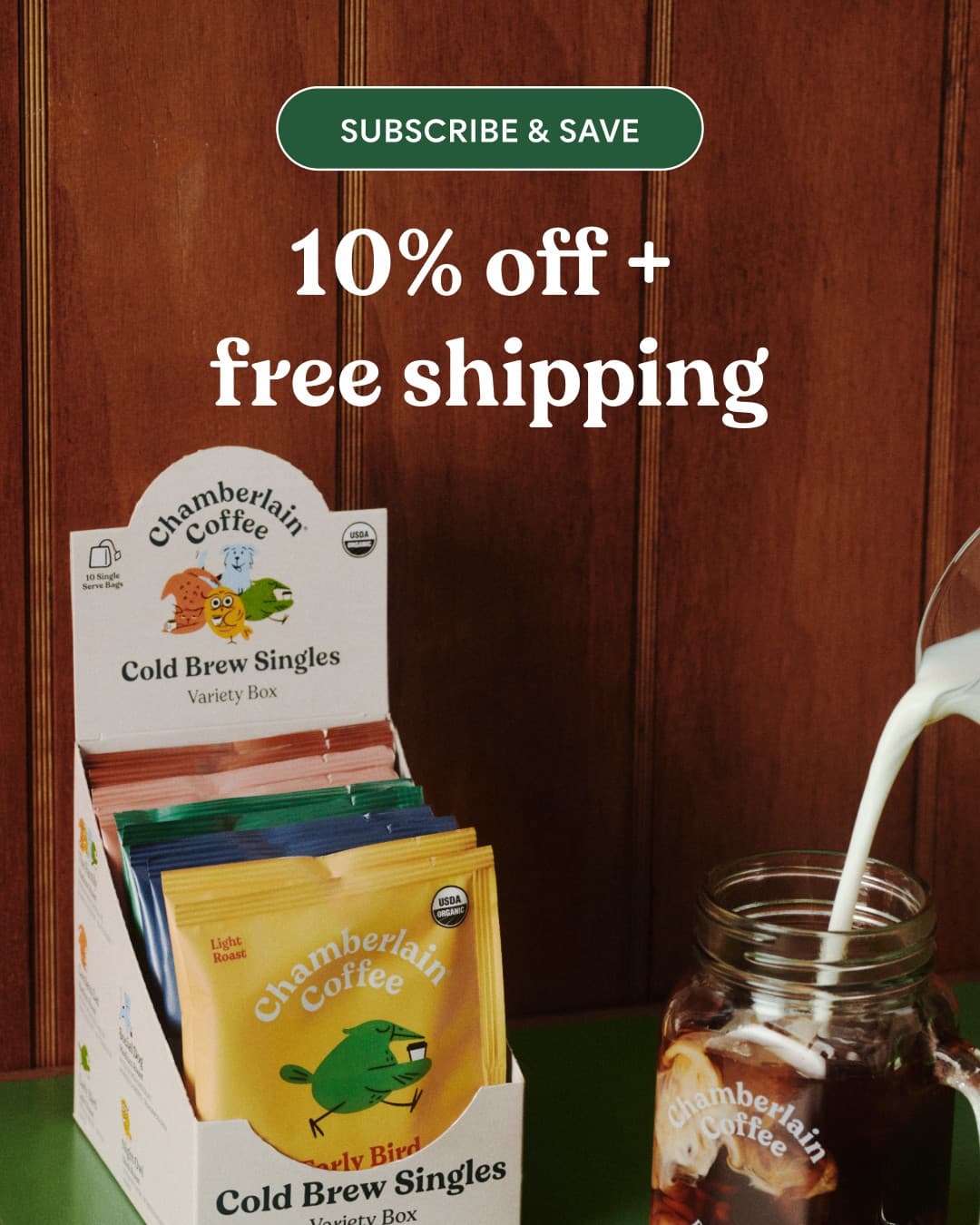 Chamberlain Coffee · Offer-First Banner ad