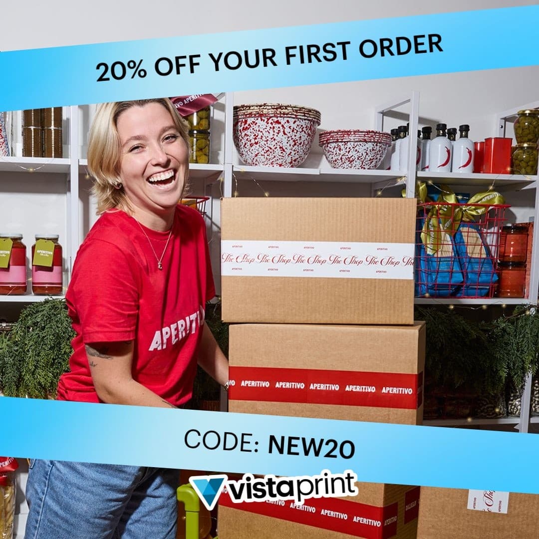 VistaPrint · Offer-First Banner ad