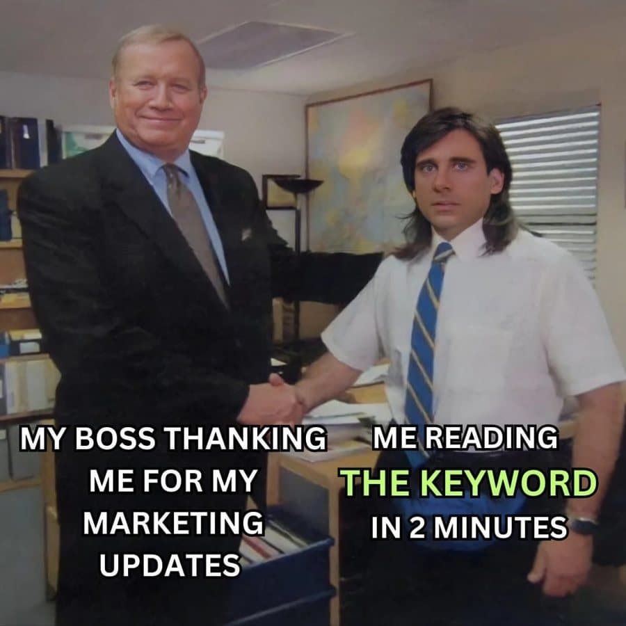 thekeywordnewsletter · Meme ad