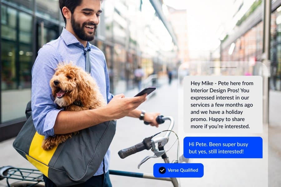 Verse_ai · Text Message ad