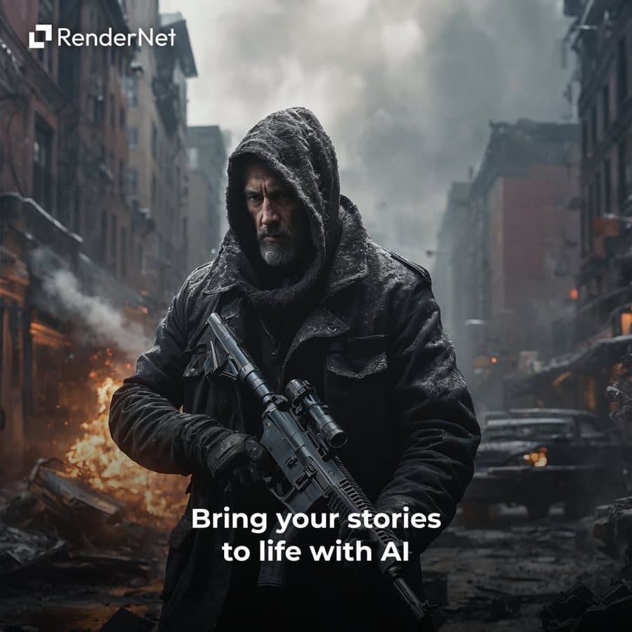 rendernet_ai · Visual Metaphor ad