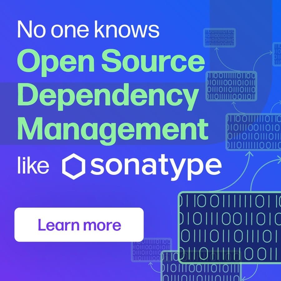 SonatypeNexus · Text-led Statement ad