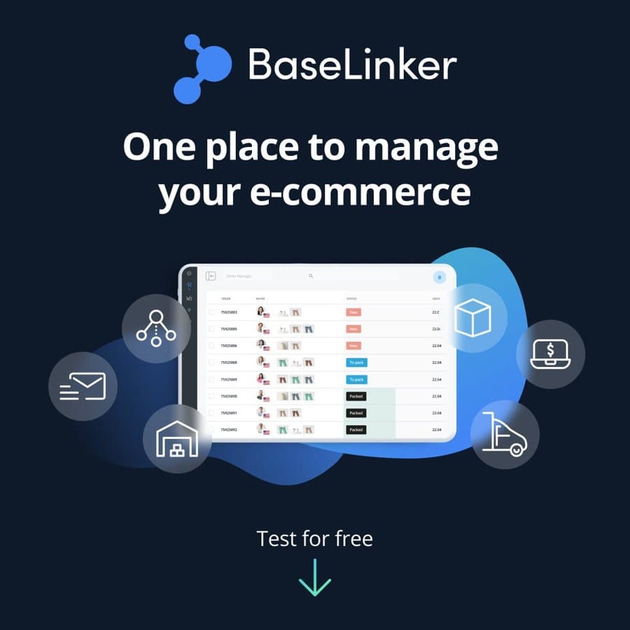 Baselinker · Product UI Demo ad
